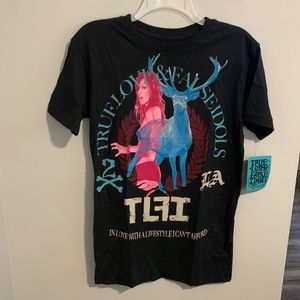 🎉HP🎉 True Love False Idols Mens TLFI Stag Party Black Shirt NWT size small